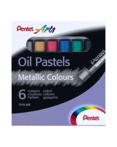 Пастель масляная Arts Oil Pastels цвета металлик 6 мелков Pentel