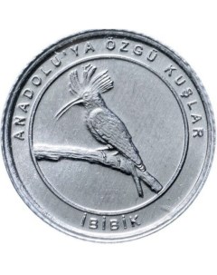 Памятная монета 1 куруш Авдотка Анталийские птицы Турция 2020 г Nobrand