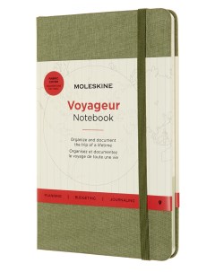 Записная книжка Voyageur Medium зеленая обложка Moleskine