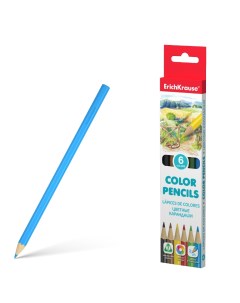 Цветные карандаши трехгранные 6 цветов Erich krause
