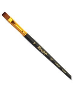 Кисть Серия 1322 из жесткой синтетики 10 плоская длинная ручка Roubloff