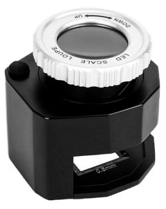 Лупа часовая измерительная контактная 30х 27 мм с подсветкой TH 9006A Kromatech