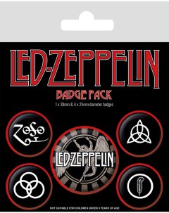 Набор значков Led Zeppelin Symbols 5 шт BP80660 Pyramid