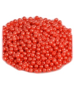 Бусины Hobby круглые перламутр 4 мм 058 красный 500 г Magic 4 toys