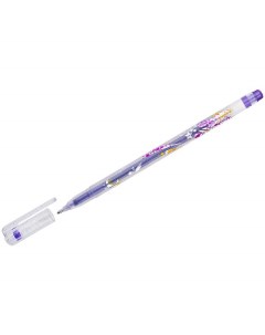Ручка гелевая Glitter Metal Jell 027677 фиолетовая 1 мм 12 штук Crown