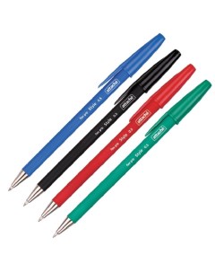 Ручка шариковая Style 4цв набор 0 5мм прорезин корпус Attache