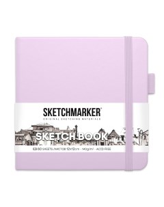 Скетчбук 2314702SM 140г м2 12х12см цв пастельно фиолетовый Sketchmarker