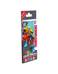 Карандаши цветные Transformers 12 цветов Nobrand