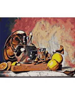 Картина по номерам Лимонный натюрморт Холст на подрамнике 40х50 см Артвентура
