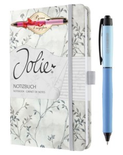 Блокнот Jolie Natural Beauty А5 87 листов линия с ручкой Stabilo Sigel