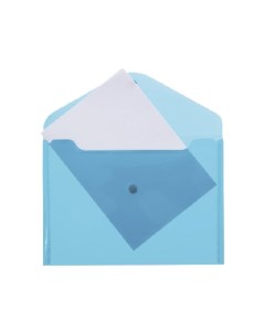 Папка конверт с кнопкой А4 3071819 120мкм полупрозрачная синяя Attomex