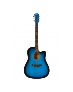 Акустическая гитара с анкером глянцевая Синяя Липа 41дюйм E4110 BLS Elitaro