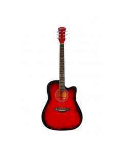 Акустическая гитара с анкером глянцевая Красная Липа 41дюйм E4110 RDS Elitaro