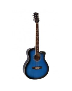 Акустическая гитара с анкером матовая Синяя Липа 4 4 40дюйм E4020 BLS Elitaro