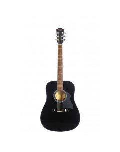 Акустическая гитара с анкером глянцевая Черная Ель 41 дюйм FW220 BK Fabio