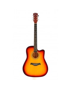 Акустическая гитара с анкером матовая Санбёрст Липа 41дюйм E4120 SB Elitaro