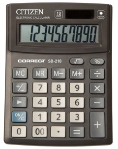 Калькулятор SD 210 Черный Citizen