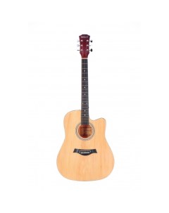 Акустическая гитара с анкером матовая Натур цвет Липа 41дюйм E4120 N Elitaro