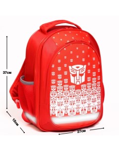 Рюкзак школьный с эргономической спинкой Оптимус Прайм Трансформеры 37x27x16 см красный Hasbro
