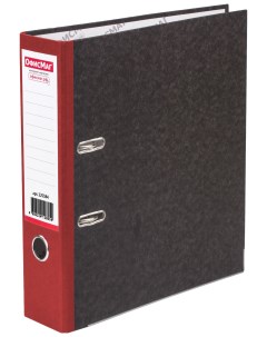 Папка регистратор фактура стандарт мраморн покрытие 75мм красный корешок 225584 Офисмаг