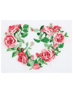 Набор для вышивания Живая картина Сердце из роз Panna