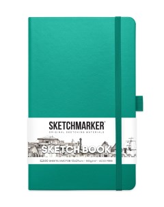 Скетчбук 2314603SM 140г м2 13х21см цвет изумрудный Sketchmarker
