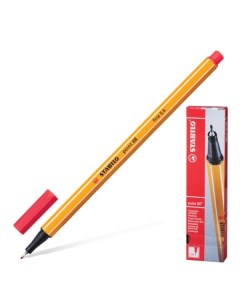 Ручка капиллярная 142080 неоновая красная Stabilo