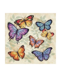 Набор для вышивания крестом Множество бабочек 28x28 см арт 35145 Dimensions