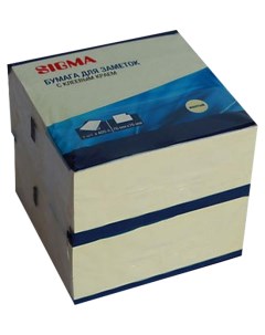 Блок бумага для заметок с клеевым краем желтая 76х76мм 400л 2шт Sigma