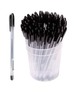 Ручка шариковая VeGa 324129 черная 0 7 мм 50 штук Стамм