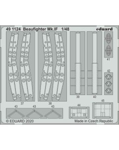 Фототравление 491124 Beaufighter Mk IF 1 48 Эдуард