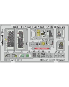 Фототравление 491048 Набор дополнений F 16C Block 25 1 48 Эдуард