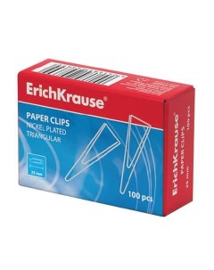 Скрепки канцелярские Erich Krause 222324 25 мм 100 шт х 24 упаковки Erich krause