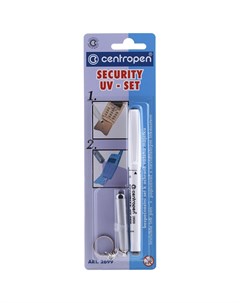 Маркер перманентный Security UV Pen 2699 ультрафиолетовый с фонариком Centropen