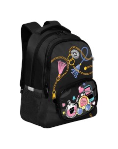Рюкзак школьный RG 362 3 1 черный Grizzly