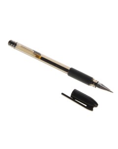 Ручка гелевая 0 5 мм чёрный стержень тонированный корпус с резиновым держателем 12 шт Nobrand