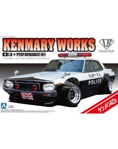 Сборная модель 1 24 Патрульная машина Kenmary Works Skyline Ken Mary 4Dr 01068 Aoshima