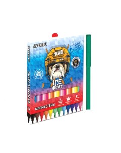 Фломастеры 12 цветов Ice Hockey вентиляционный колпачок картонная упаковка Devente