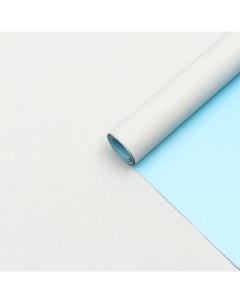 Бумага упаковочная крафт двухстороняя постельно серый голубой 0 68 х10 м 70 гр м Nobrand