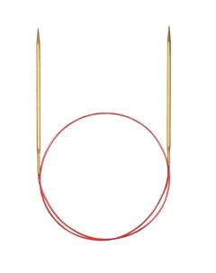 Спицы для вязания круговые с удлиненным кончиком латунь 5 5 мм 80 см 775 7 5 5 80 Addi