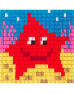 Набор для вышивания Stitch Me Морская звезда вертикальный стежок 15х15 см Borovsky&sons