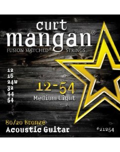 80 20 Bronze 12 54 струны для акустической гитары Curt mangan