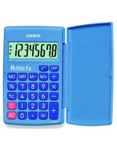 Калькулятор карманный с крышкой LC 401LV BU 8 разрядов голубой Casio