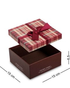 Коробка подарочная Квадрат цв бордовый WG 15 1 A 113 301209 Арт-ист