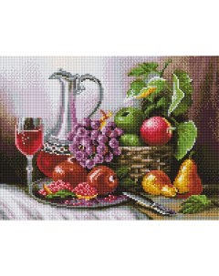 Алмазная мозаика Натюрморт с фруктами 704 BK S Белоснежка