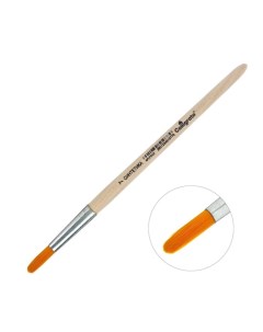 Кисть Синтетика Круглая 7 диаметр обоймы 7 мм длина волоса 24 мм деревянная ручка C Calligrata