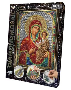 Алмазная мозаика без подрамника Пресвятая богородица круглые элементы Danko toys