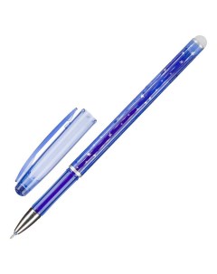 Ручка гелевая со стираем чернилами корп синий линия 0 5 мм синяя Attache