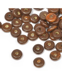 Бусины деревянные темно коричневый 40 г 4х10 мм отверстие 2 мм 210 шт Magic 4 toys