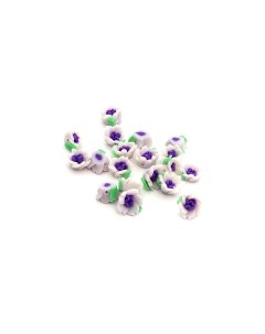 Бусины глиняные 10 мм отверстие 1 мм 20 шт белый фиолетовый зеленый Magic 4 toys